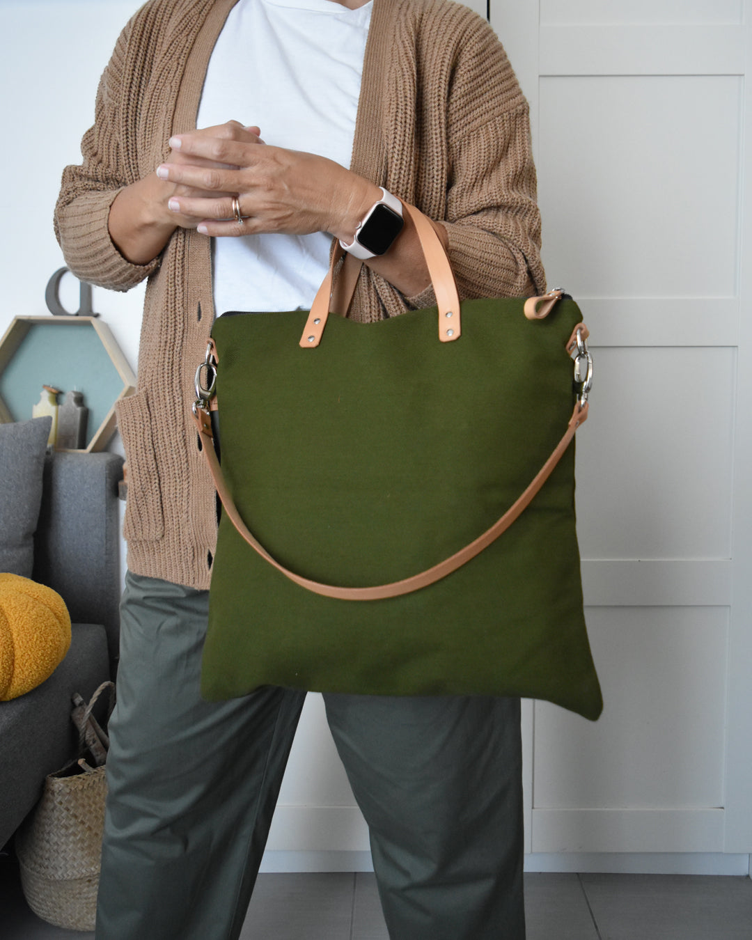 Borsa QUADRIFOGLIO essenziale verdone