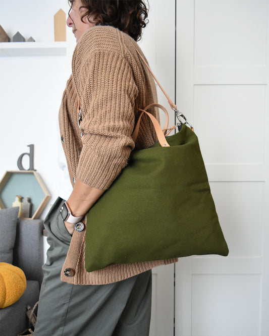 Borsa QUADRIFOGLIO essenziale verdone