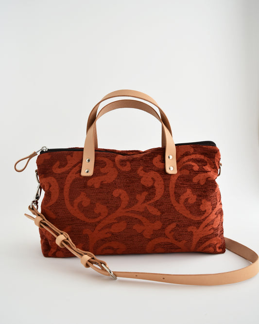 Borsa bauletto CANNELLA rosso tapp