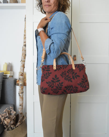 Borsa bauletto CANNELLA con tracolla