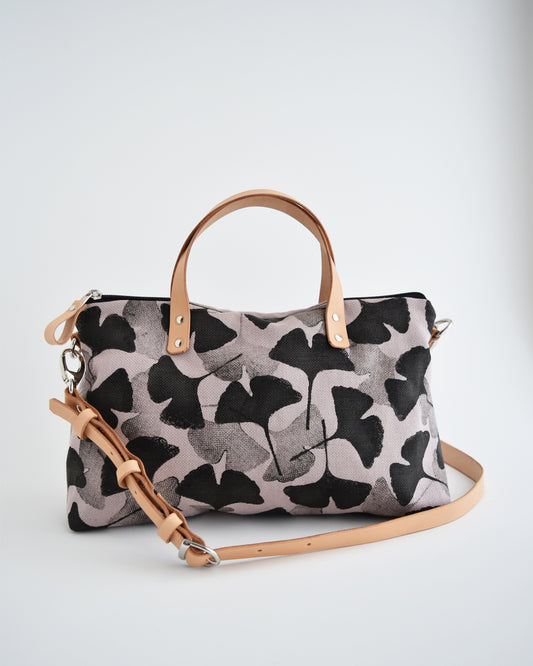 Borsa bauletto CANNELLA fiore di loto gingko