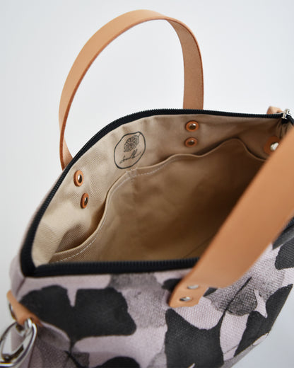 Borsa bauletto CANNELLA fiore di loto gingko