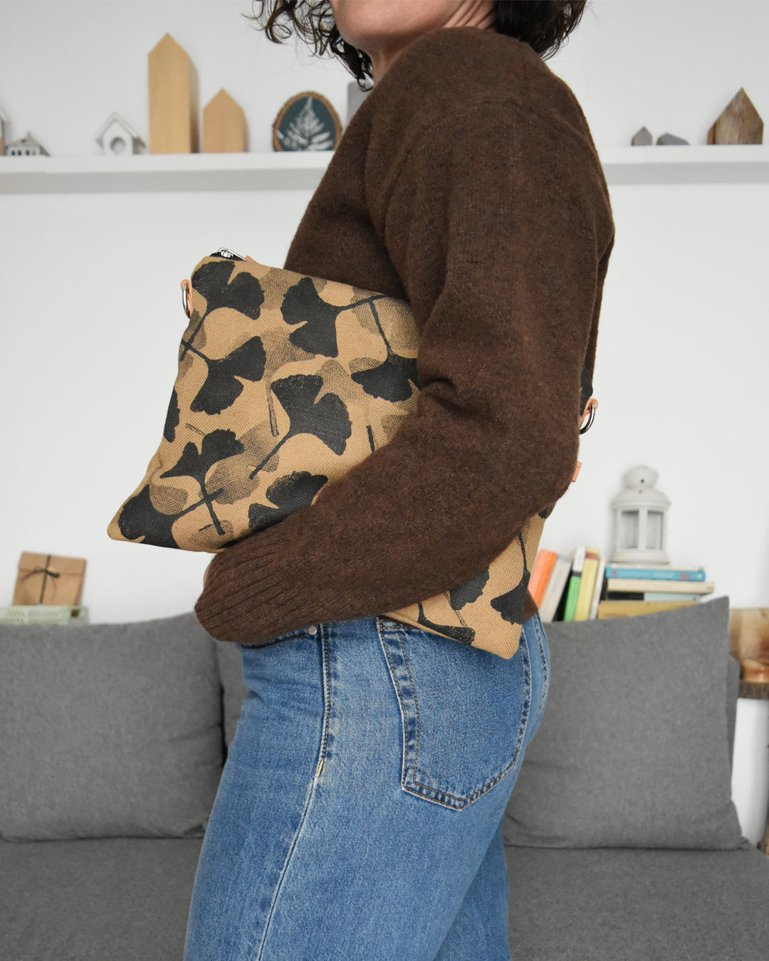 Pochette maxi VANIGLIA - caramello gingko
