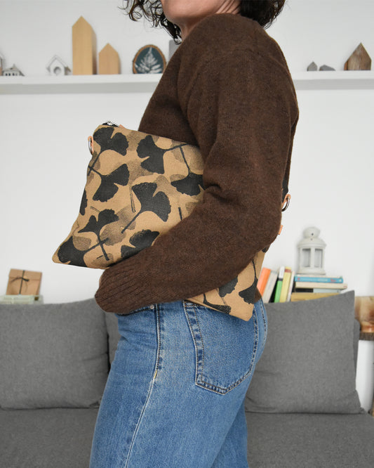 Pochette maxi VANIGLIA - caramello gingko