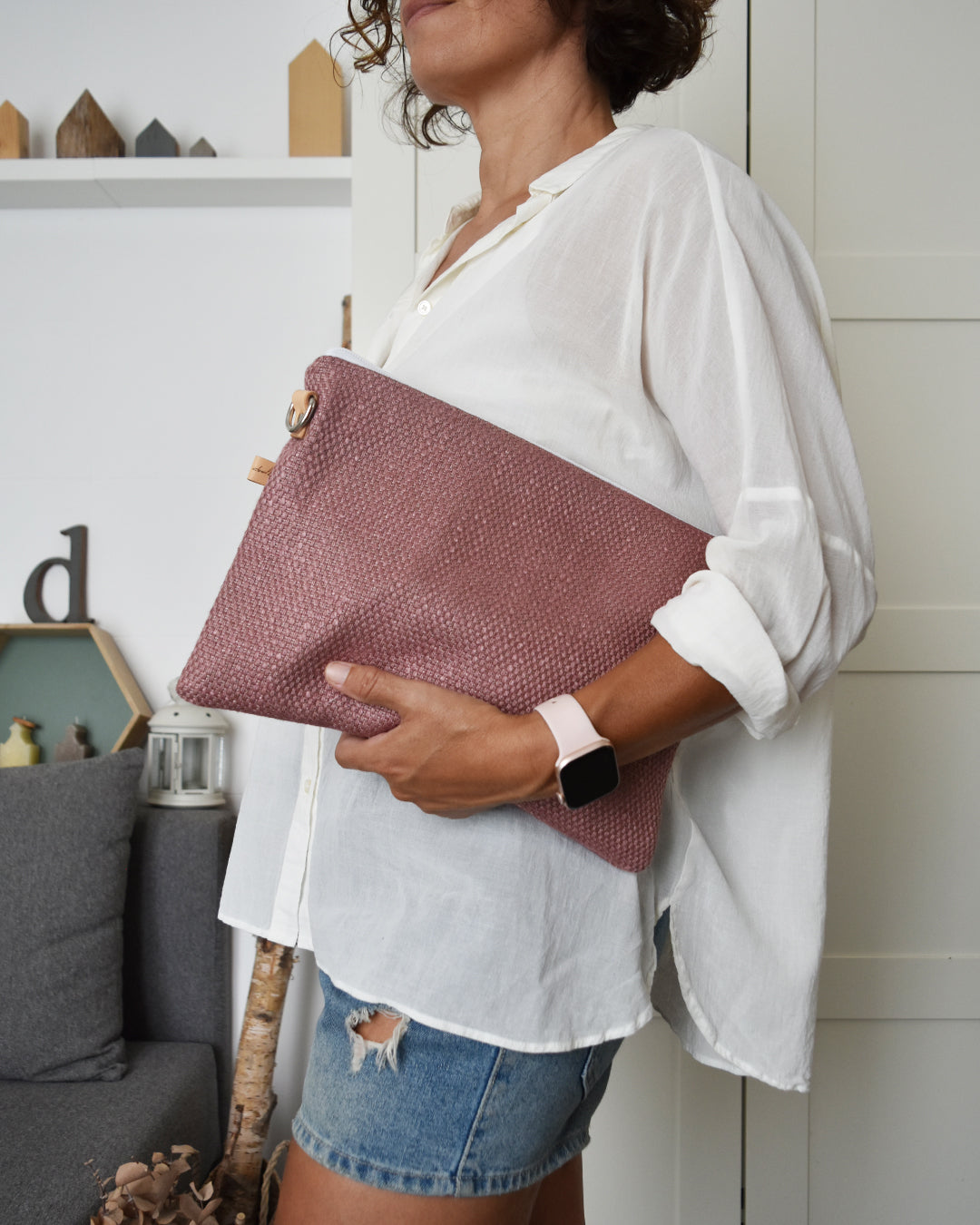 Pochette maxi VANIGLIA - essenziale rosa