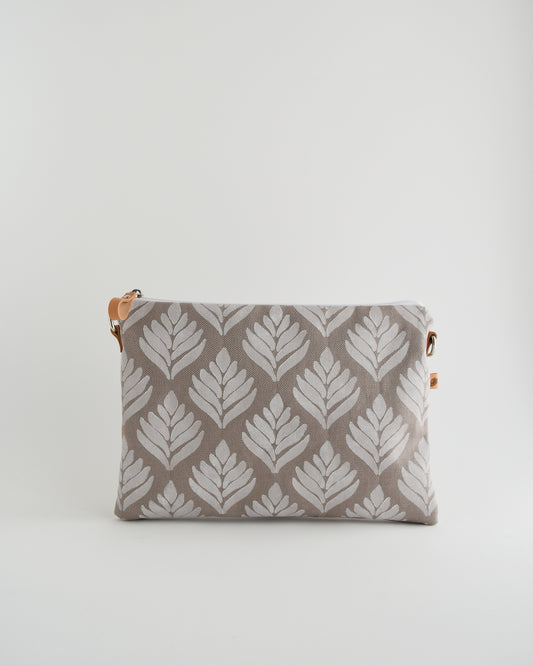Pochette maxi VANIGLIA - beige stampa achillea