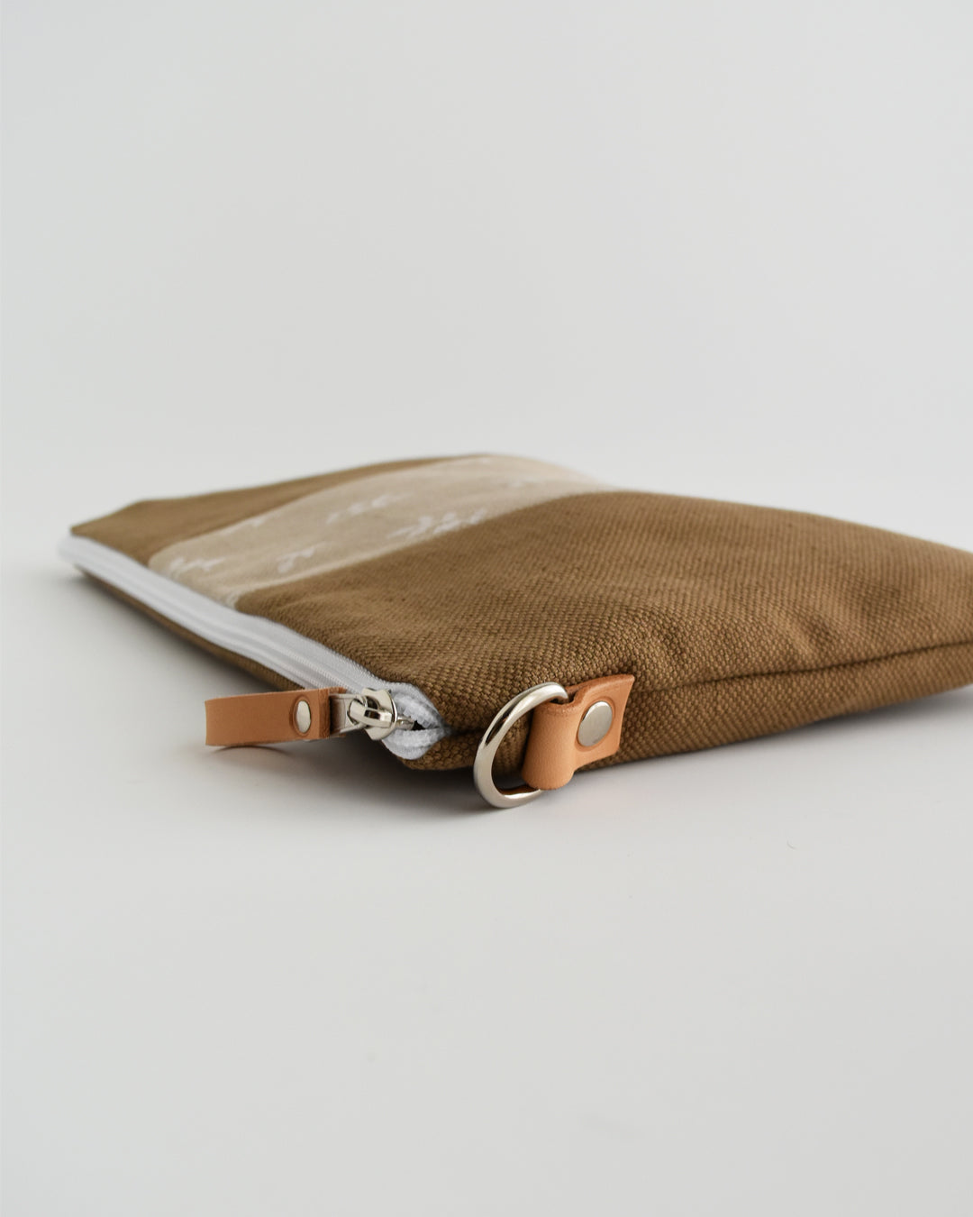 Pochette maxi VANIGLIA - caramello + avena stampa germogli