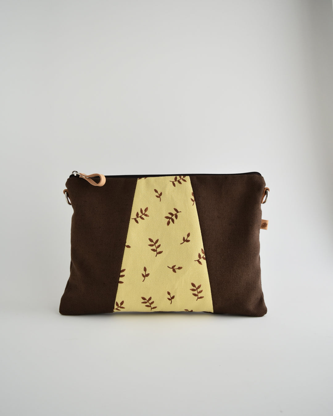 Pochette maxi VANIGLIA - cioccolato e giallo canarino