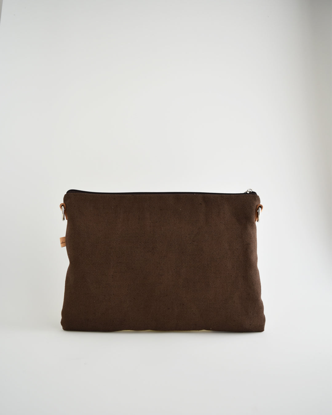 Pochette maxi VANIGLIA - cioccolato e giallo canarino