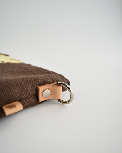 Pochette maxi VANIGLIA - cioccolato e giallo canarino