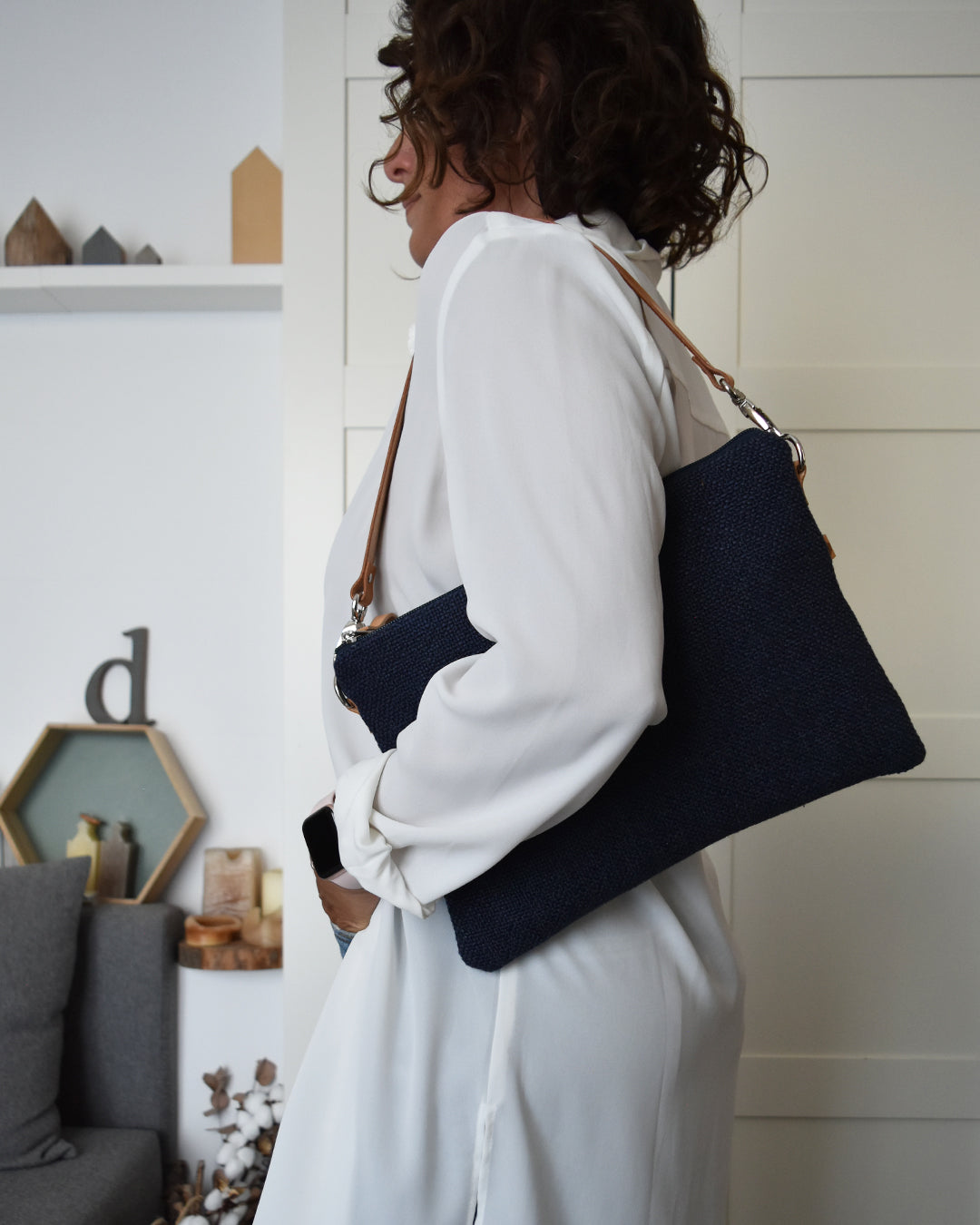 Pochette maxi VANIGLIA - essenziale blu