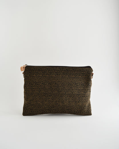 Pochette maxi VANIGLIA - essenziale nero e caramello