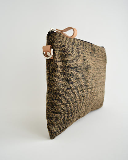 Pochette maxi VANIGLIA - essenziale nero e caramello