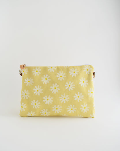 PRE ORDINE Pochette maxi VANIGLIA - giallo canarino margherite