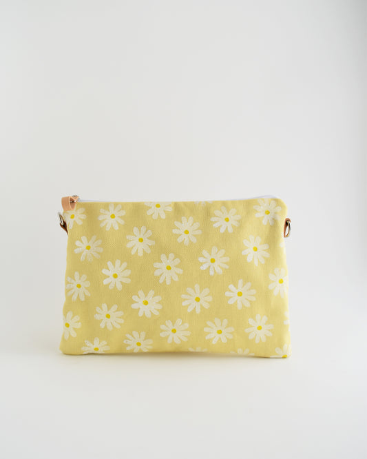 Pochette maxi VANIGLIA - giallo canarino margherite