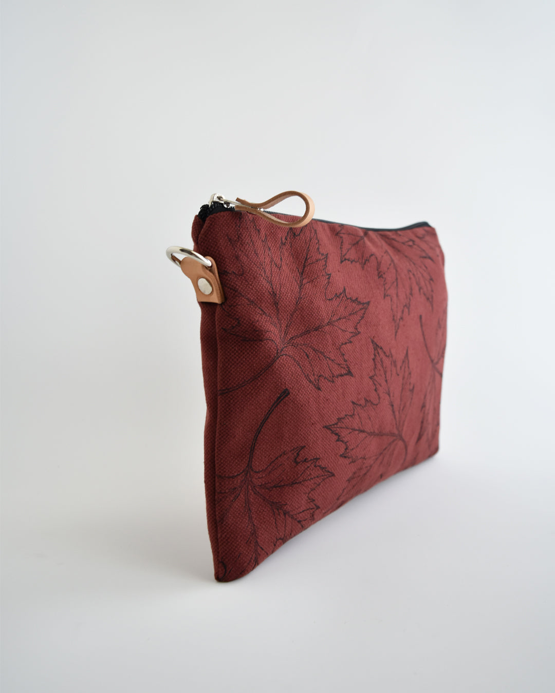Pochette maxi VANIGLIA - tessuto melograno stampa acero