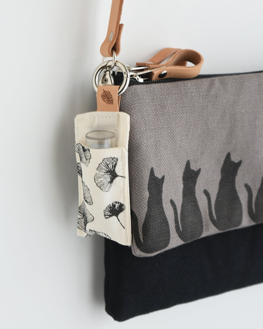 Porta burrocacao in cotone stampato a mano