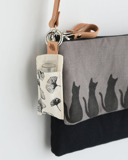 Porta burrocacao in cotone stampato a mano