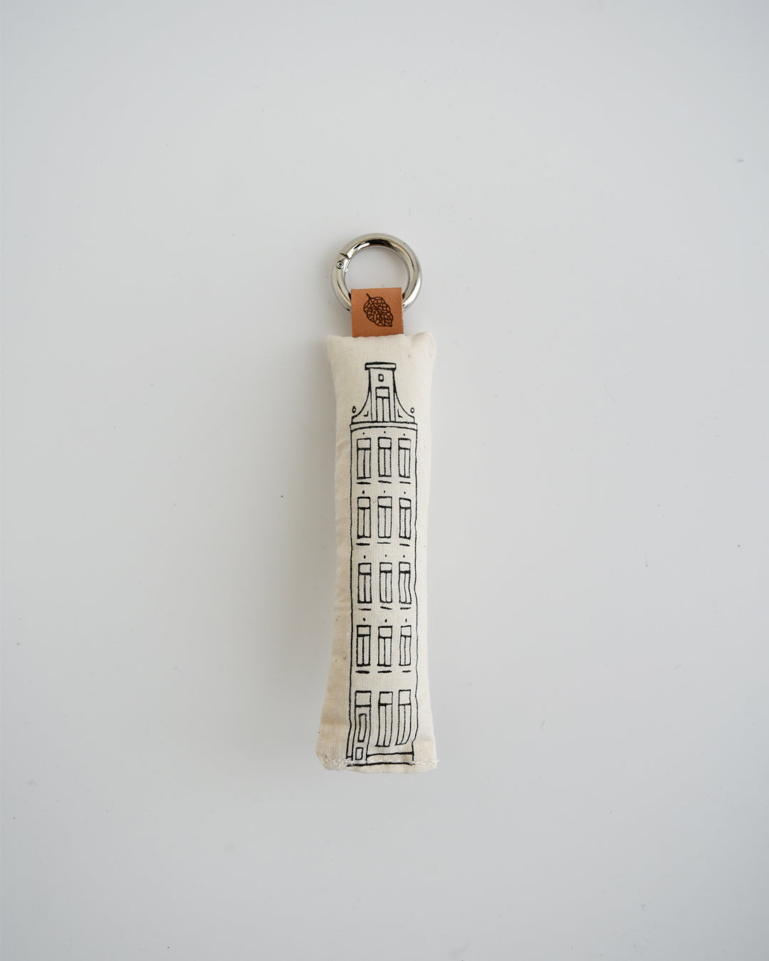 Portachiavi morbidosi in tessuto stampato a mano