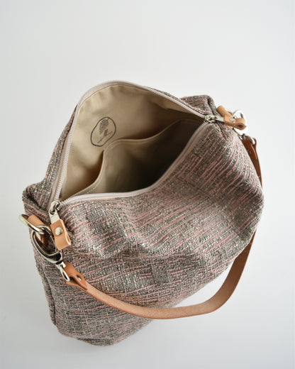 Borsa hobo bag TILIA - essenziale grigio rosa