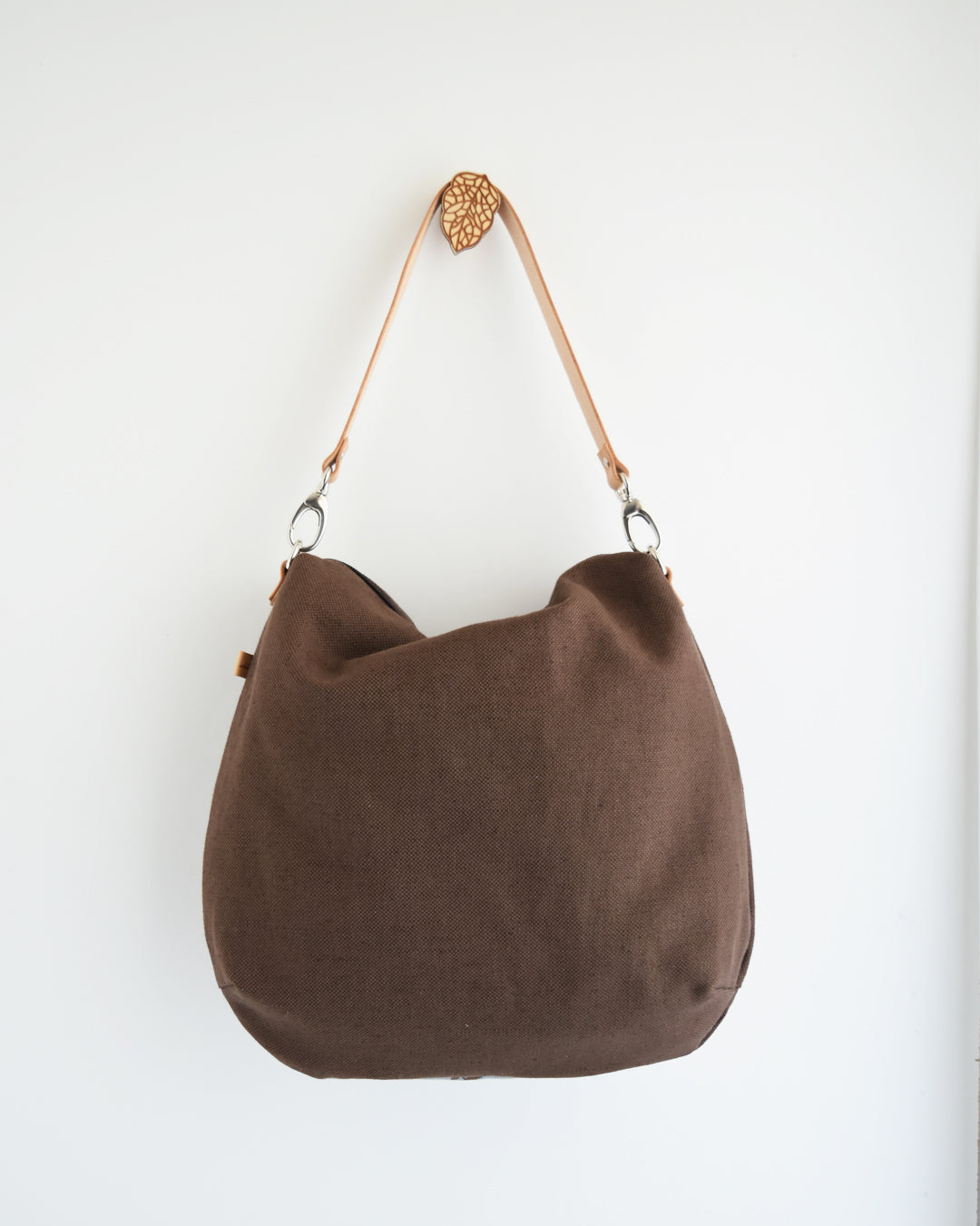 PRE ORDINE - Borsa hobo bag TILIA - cioccolato e cerueleo