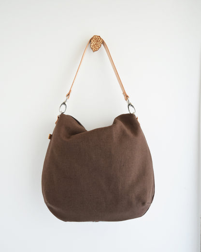 PRE ORDINE - Borsa hobo bag TILIA - cioccolato e cerueleo