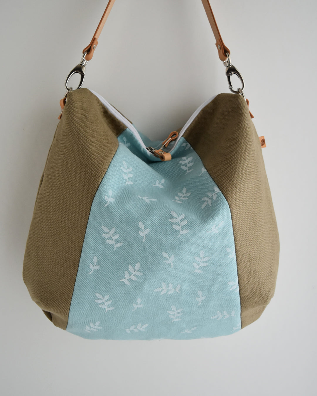 Borsa hobo bag TILIA - yuta e celeste acqua