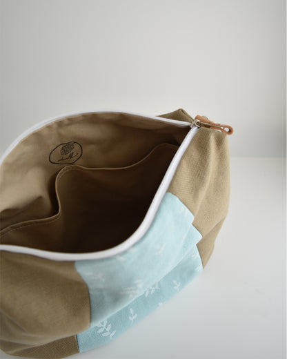 Borsa hobo bag TILIA - yuta e celeste acqua