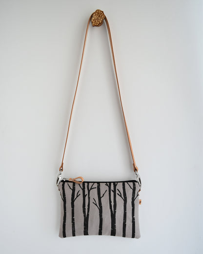 Tracollina GELSOMINO beige con stampa bosco