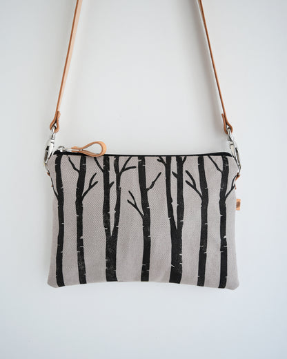 Tracollina GELSOMINO beige con stampa bosco