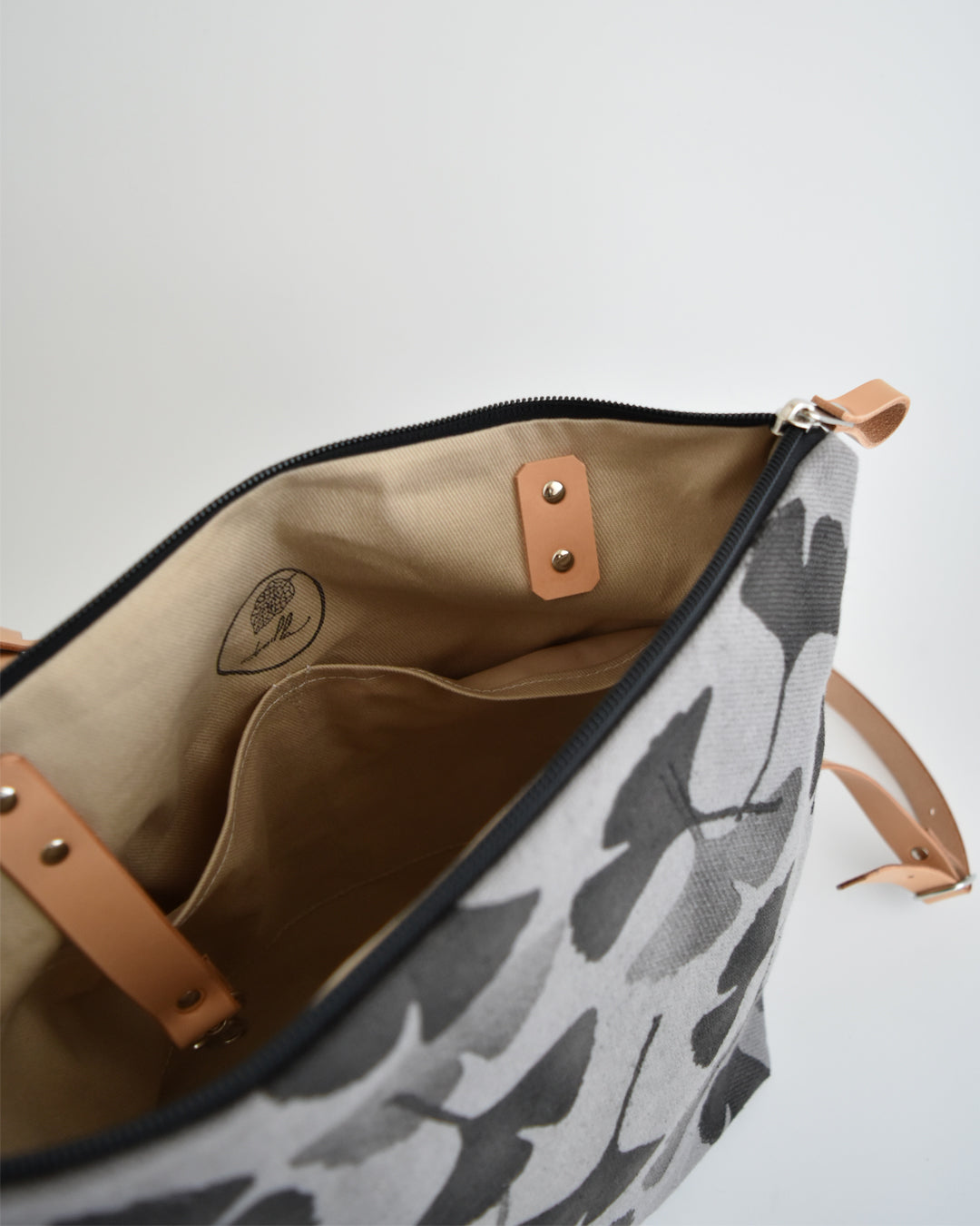 Zaino borsa CACTUS grigio azzurrino gingko