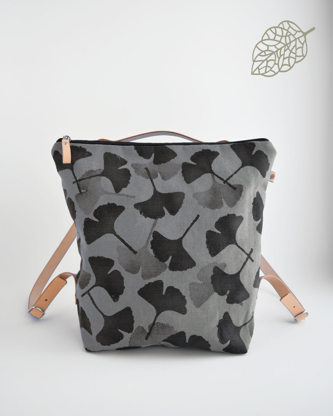 Zaino borsa CACTUS grigio azzurrino gingko