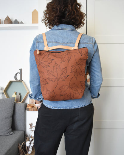 Zaino borsa CACTUS ruggine stampa acero