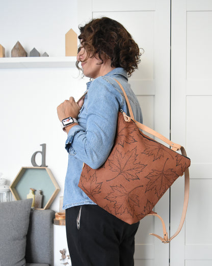 Zaino borsa CACTUS ruggine stampa acero
