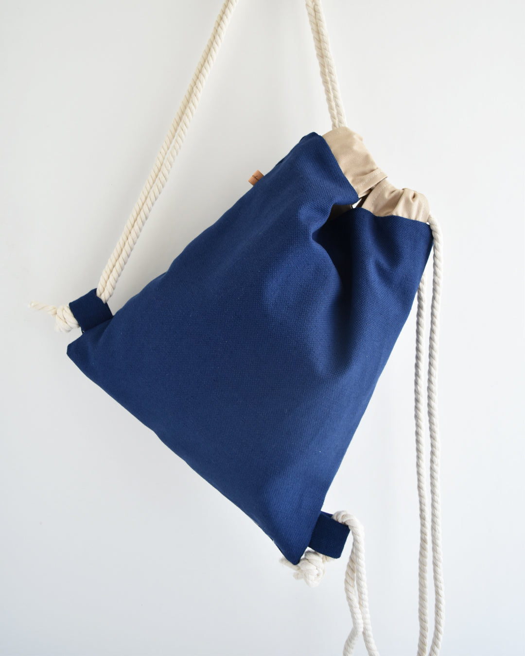Zainetto a sacca MAGNOLIA Mini blu navy stampa pesciolini