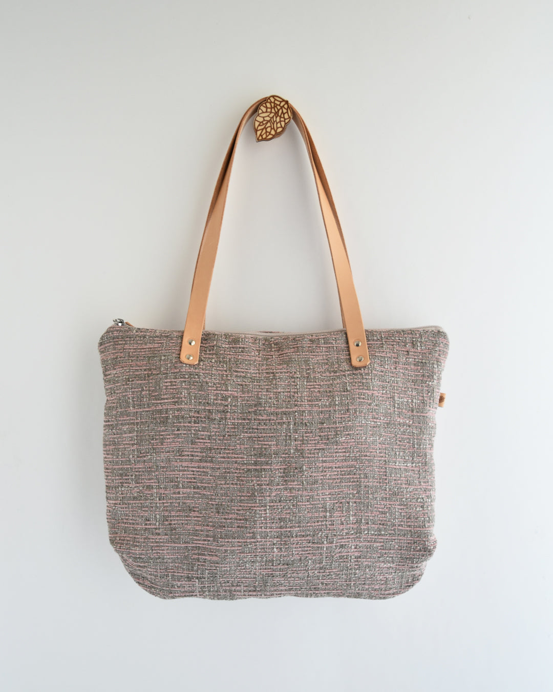 borsa a spalla FLOX T essenziale grigio e rosa