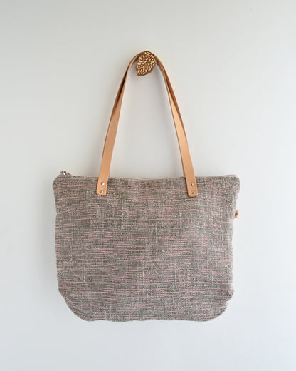 borsa a spalla FLOX T essenziale grigio e rosa