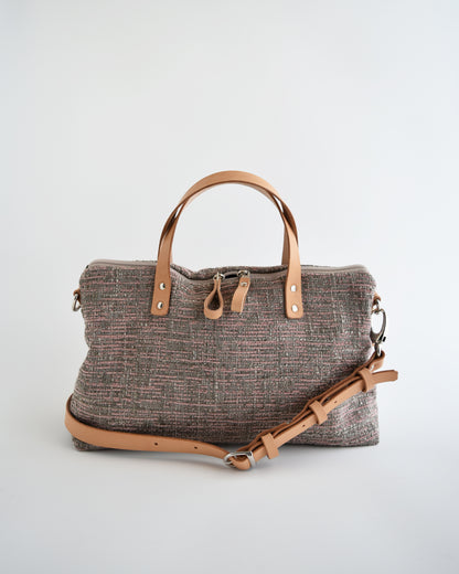 Borsa bauletto CANNELLA essenziale grigio e rosa