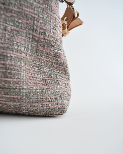Borsa bauletto CANNELLA essenziale grigio e rosa
