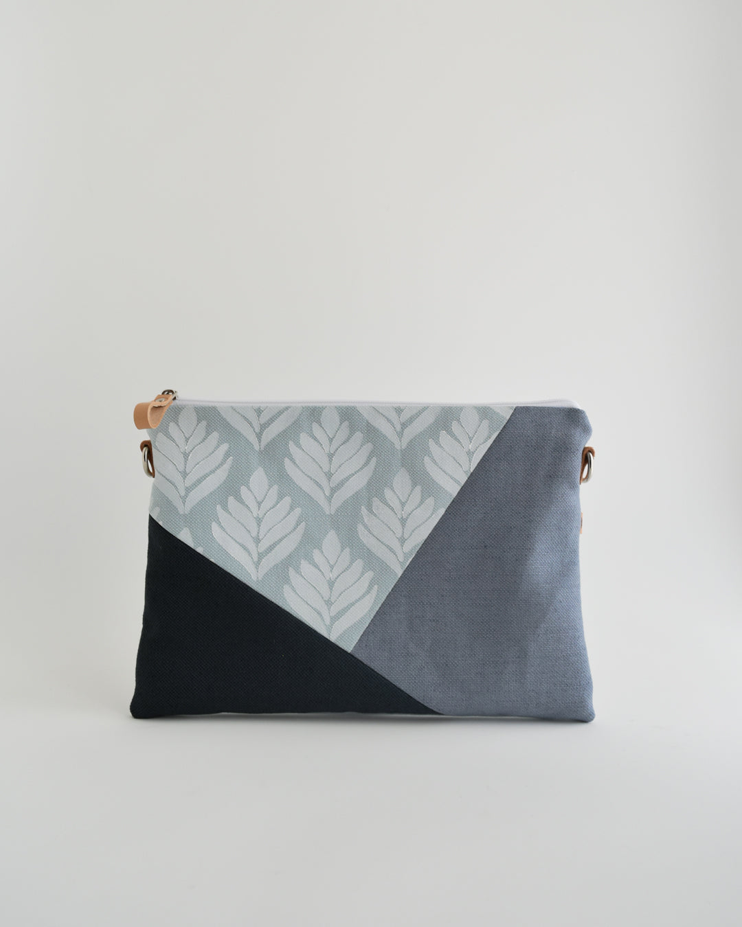 Pochette maxi VANIGLIA - celeste+ceruleo+blue23 stampa achillea