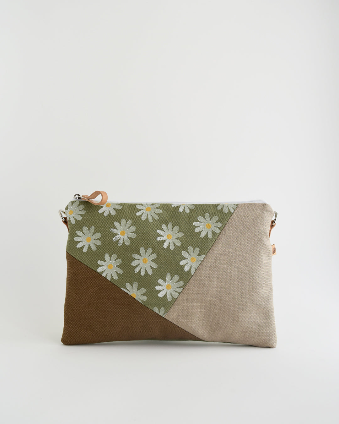 PRE ORDINE Pochette maxi VANIGLIA - prato+caramello+avena margherite