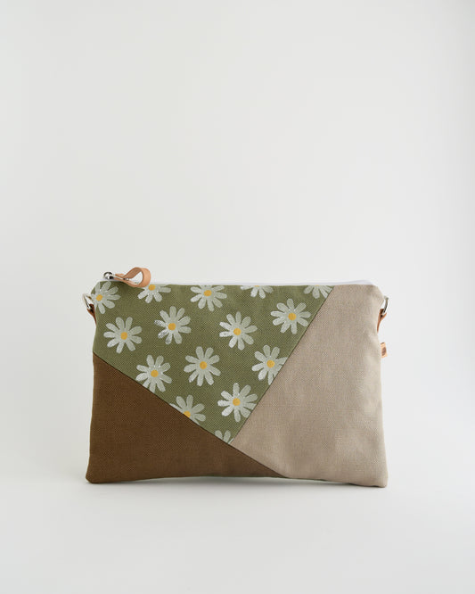 PRE ORDINE Pochette maxi VANIGLIA - prato+caramello+avena margherite