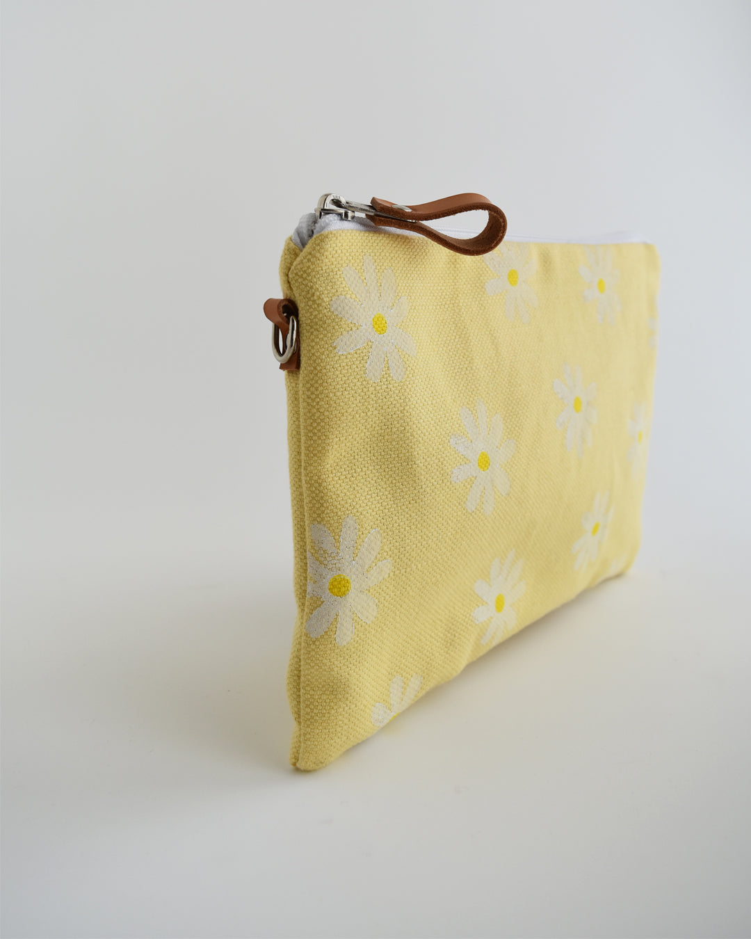 Pochette grande CHENZIA - giallo canarino margherite