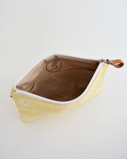 Pochette grande CHENZIA - giallo canarino margherite
