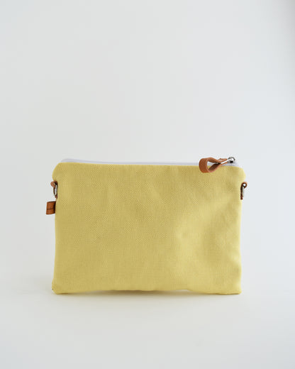Pochette grande CHENZIA - giallo canarino margherite