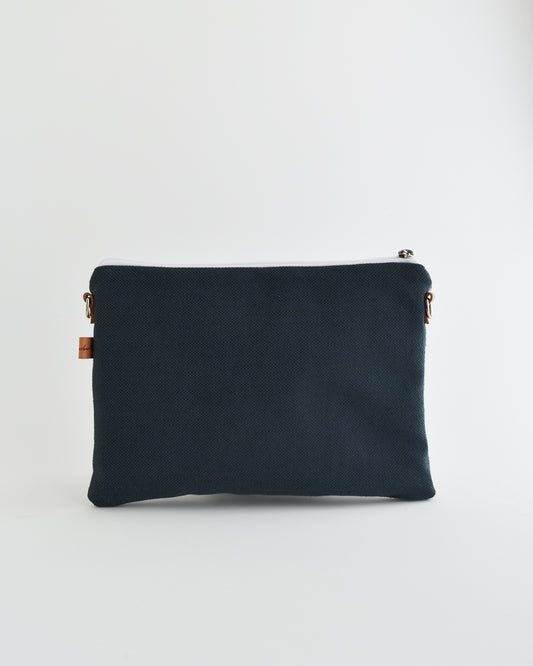 Pochette grande CHENZIA - blu scuro gingko