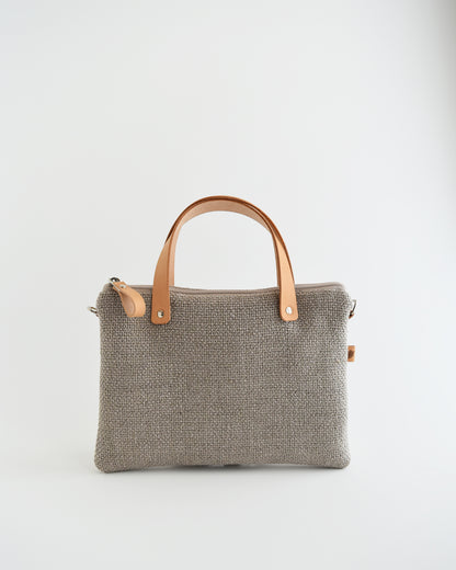 Pochette grande CHENZIA con manici - essenziale beige