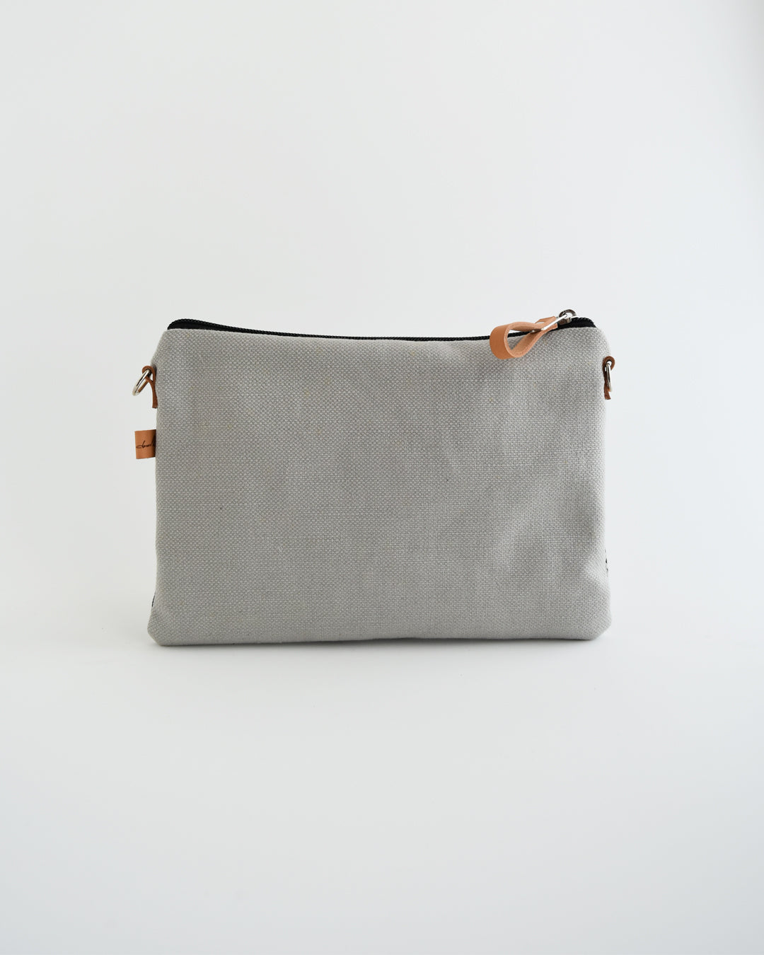 Pochette grande CHENZIA - grigio chiaro stampa felce