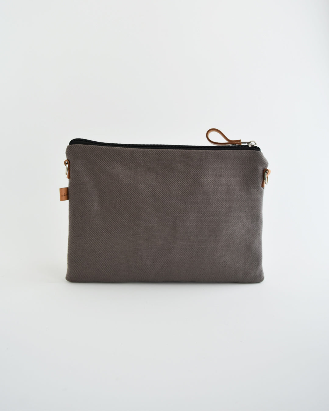 Pochette grande CHENZIA - tortora stampa foliage