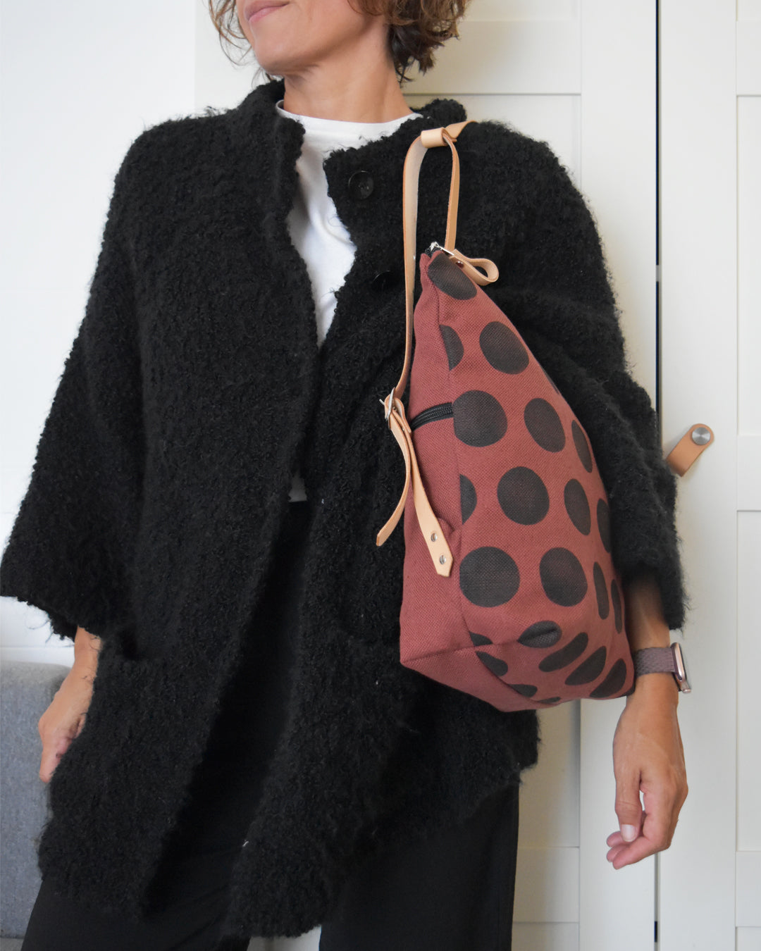 Zaino borsa CACTUS tè nero pois